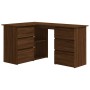 Brown oak plywood corner desk 145x100x76 cm by vidaXL, Desks - Ref: Foro24-815443, Price: 140,99 €, Discount: %