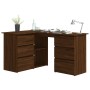 Brown oak plywood corner desk 145x100x76 cm by vidaXL, Desks - Ref: Foro24-815443, Price: 140,99 €, Discount: %