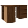 Brown oak plywood corner desk 145x100x76 cm by vidaXL, Desks - Ref: Foro24-815443, Price: 140,99 €, Discount: %