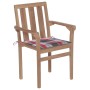 Stackable garden chairs 6 pcs solid teak wood with cushions by vidaXL, Garden chairs - Ref: Foro24-3073419, Price: 681,85 €, ...