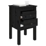 Mesita de noche madera maciza de pino negro 40x35x61,5 cm de vidaXL, Mesitas de noche - Ref: Foro24-813697, Precio: 43,73 €, ...