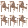 Stackable garden chairs 6 pcs solid teak wood with cushions by vidaXL, Garden chairs - Ref: Foro24-3073421, Price: 713,20 €, ...