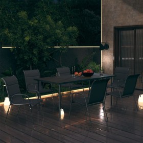 7-piece anthracite gray steel garden dining set by vidaXL, Garden sets - Ref: Foro24-3073473, Price: 402,99 €, Discount: %