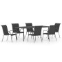 7-piece anthracite gray steel garden dining set by vidaXL, Garden sets - Ref: Foro24-3073473, Price: 416,94 €, Discount: %