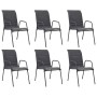 7-piece anthracite gray steel garden dining set by vidaXL, Garden sets - Ref: Foro24-3073473, Price: 416,94 €, Discount: %