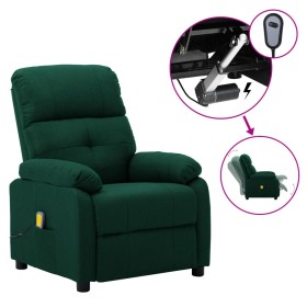 Sillón de masaje eléctrico tela verde oscuro de vidaXL, Sillones de masaje eléctricos - Ref: Foro24-3073818, Precio: 276,13 €...