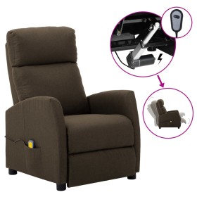 Sillón de masaje eléctrico tela marrón de vidaXL, Sillones de masaje eléctricos - Ref: Foro24-3073650, Precio: 263,99 €, Desc...