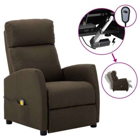 Brown fabric electric massage chair by vidaXL, Electric massage chairs - Ref: Foro24-3073650, Price: 263,99 €, Discount: %