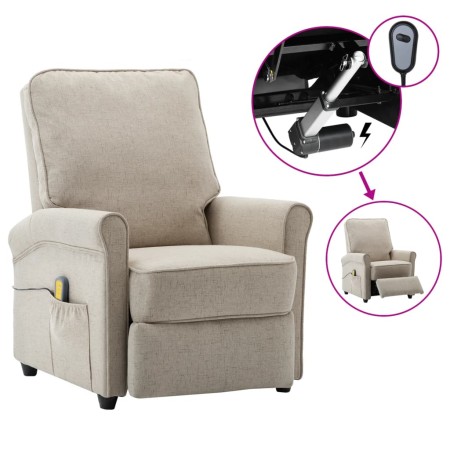 Cream fabric electric massage chair by vidaXL, Electric massage chairs - Ref: Foro24-3073708, Price: 284,13 €, Discount: %