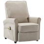 Cream fabric electric massage chair by vidaXL, Electric massage chairs - Ref: Foro24-3073708, Price: 284,13 €, Discount: %