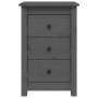 Bedside table solid gray pine wood 40x35x61.5 cm by vidaXL, Nightstands - Ref: Foro24-813703, Price: 65,97 €, Discount: %