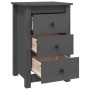 Bedside table solid gray pine wood 40x35x61.5 cm by vidaXL, Nightstands - Ref: Foro24-813703, Price: 65,97 €, Discount: %