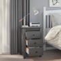 Bedside table solid gray pine wood 40x35x61.5 cm by vidaXL, Nightstands - Ref: Foro24-813703, Price: 65,97 €, Discount: %