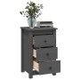 Bedside table solid gray pine wood 40x35x61.5 cm by vidaXL, Nightstands - Ref: Foro24-813703, Price: 65,97 €, Discount: %