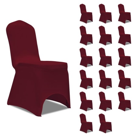 Elastic chair cover 18 units burgundy color by vidaXL, Covers - Ref: Foro24-3051644, Price: 60,37 €, Discount: %