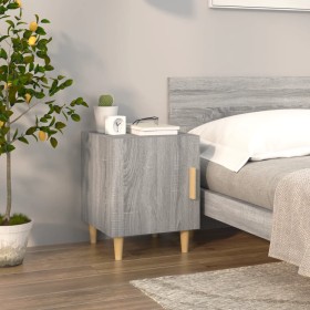 Mesita de noche madera contrachapada gris Sonoma de vidaXL, Mesitas de noche - Ref: Foro24-817311, Precio: 37,40 €, Descuento: %