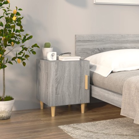 Mesita de noche madera contrachapada gris Sonoma de vidaXL, Mesitas de noche - Ref: Foro24-817311, Precio: 37,99 €, Descuento: %