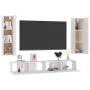 4-teiliges TV-Möbelset aus weißem Holzwerkstoff von vidaXL, TV-Möbel - Ref: Foro24-3074456, Preis: 198,56 €, Rabatt: %