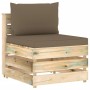 Garden furniture 6 pieces with green impregnated wood cushions by vidaXL, Garden sets - Ref: Foro24-3074683, Price: 827,99 €,...