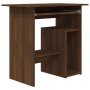 Escritorio de madera contrachapada roble marrón 80x45x74 cm de vidaXL, Escritorios - Ref: Foro24-815479, Precio: 64,54 €, Des...