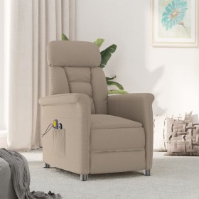 Taupe gray synthetic suede leather electric massage chair by vidaXL, Electric massage chairs - Ref: Foro24-3073591, Price: 21...