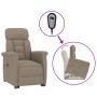 Sillón de masaje eléctrico piel de ante sintético gris taupé de vidaXL, Sillones de masaje eléctricos - Ref: Foro24-3073591, ...