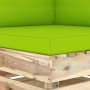 2-seater pallet sofa with green impregnated pine wood cushions by vidaXL, Garden sets - Ref: Foro24-3074554, Price: 292,99 €,...