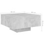 Mesa de centro madera de ingeniería gris hormigón 60x60x31,5 cm de vidaXL, Mesas de centro - Ref: Foro24-806889, Precio: 52,5...