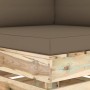 2-seater pallet sofa with green impregnated pine wood cushions by vidaXL, Garden sets - Ref: Foro24-3074551, Price: 352,99 €,...