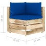 3-seater pallet sofa with green impregnated pine wood cushions by vidaXL, Garden sets - Ref: Foro24-3074565, Price: 376,99 €,...