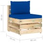 3-Sitzer-Palettensofa mit grün imprägnierten Kiefernholzkissen von vidaXL, Gartensets - Ref: Foro24-3074565, Preis: 376,65 €,...