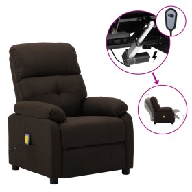 Sillón de masaje eléctrico tela marrón oscuro de vidaXL, Sillones de masaje eléctricos - Ref: Foro24-3073817, Precio: 233,99 ...