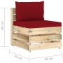 Garden furniture 7 pieces with green impregnated wood cushions by vidaXL, Garden sets - Ref: Foro24-3074720, Price: 599,28 €,...