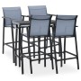 Tall garden bar table and stools 5 pieces black and grey by vidaXL, Garden sets - Ref: Foro24-3073577, Price: 415,07 €, Disco...