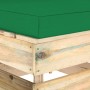 Zentrales Sektionssofa mit Kissen aus grau imprägniertem Holz von vidaXL, Modulare Sofas für den Außenbereich - Ref: Foro24-3...