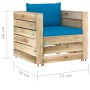 2-teilige Gartenmöbel mit grün imprägnierten Holzkissen von vidaXL, Gartensets - Ref: Foro24-3074535, Preis: 173,05 €, Rabatt: %