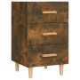 Smoked oak engineered wood bedside table 40x40x66 cm by vidaXL, Nightstands - Ref: Foro24-817321, Price: 39,46 €, Discount: %