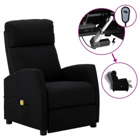 Elektrischer Massagesessel aus schwarzem Stoff von vidaXL, Elektrische Massagesessel - Ref: Foro24-3073648, Preis: 250,99 €, ...