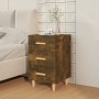 Smoked oak engineered wood bedside table 40x40x66 cm by vidaXL, Nightstands - Ref: Foro24-817321, Price: 39,46 €, Discount: %