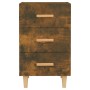 Smoked oak engineered wood bedside table 40x40x66 cm by vidaXL, Nightstands - Ref: Foro24-817321, Price: 39,46 €, Discount: %