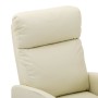 Sillón de masaje eléctrico cuero sintético crema de vidaXL, Sillones de masaje eléctricos - Ref: Foro24-3073664, Precio: 186,...