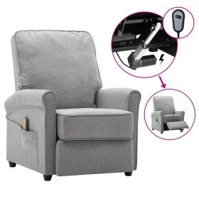 Elektrischer Massagesessel aus hellgrauem Stoff von vidaXL, Elektrische Massagesessel - Ref: Foro24-3073709, Preis: 252,99 €,...