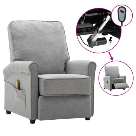 Sillón de masaje eléctrico tela gris claro de vidaXL, Sillones de masaje eléctricos - Ref: Foro24-3073709, Precio: 254,18 €, ...