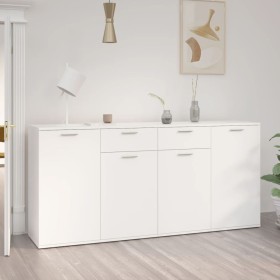 Engineered wood black sideboard 160x36x75 cm by vidaXL, Sideboards - Ref: Foro24-3074927, Price: 187,67 €, Discount: %