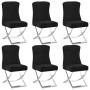 Dining chairs 6 pcs black stainless steel velvet 53x52x98 cm by vidaXL, dining chairs - Ref: Foro24-3074911, Price: 1,00 €, D...