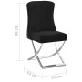 Dining chairs 6 pcs black stainless steel velvet 53x52x98 cm by vidaXL, dining chairs - Ref: Foro24-3074911, Price: 1,00 €, D...