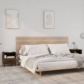 Bedside table 2 units plywood oak brown color by vidaXL, Nightstands - Ref: Foro24-817308, Price: 64,37 €, Discount: %