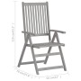 Reclining garden chairs and cushions 8 units gray acacia wood by vidaXL, Garden chairs - Ref: Foro24-3075144, Price: 555,99 €...