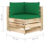 Gartenmöbel 6-teilig mit grün imprägnierten Holzkissen von vidaXL, Gartensets - Ref: Foro24-3074692, Preis: 635,73 €, Rabatt: %