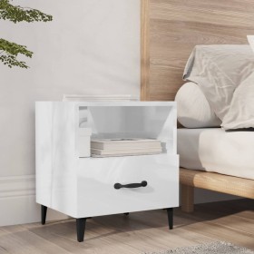 Glossy white plywood nightstand by vidaXL, Nightstands - Ref: Foro24-812036, Price: 42,70 €, Discount: %